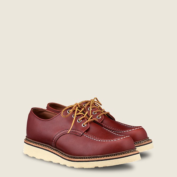 Red Wing Mens Oxford - Classic - Russet Portage Leather - Burgundy - QCB149307